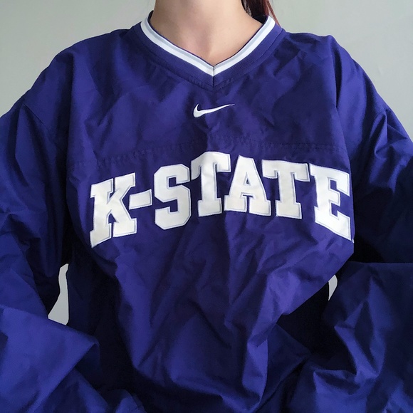 Nike Sweaters - NIKE Vintage K-STATE Windbreaker Pull Over